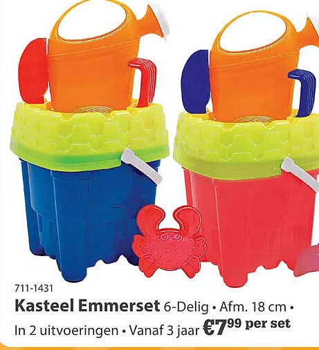 Kasteel Emmerset 6-Delig • Afm. 18 cm • In 2 uitvoeringen • Vanaf 3 jaar