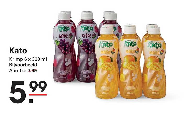Kato Krimp 6 x 320 ml Bijvoorbeeld Aardbei