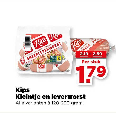 Kips Kleintje en leverworst