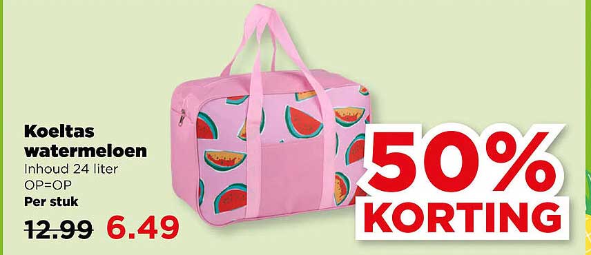 Koeltas watermeloen 50% KORTING