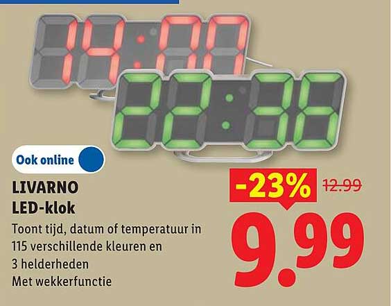 LIVARNO LED-klok
