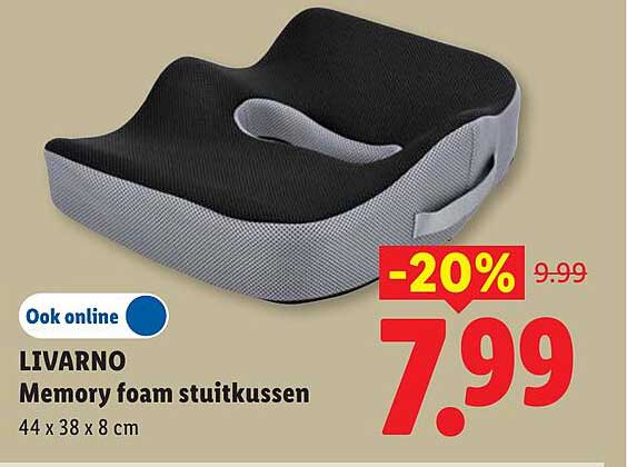 LIVARNO Memory foam stuitkussen