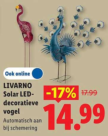 LIVARNO Solar LED-decoratieve vogel