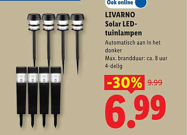LIVARNO Solar LED-tuindlampen -30%