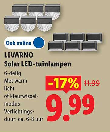 LIVARNO Solar LED-tuinlampen -17%