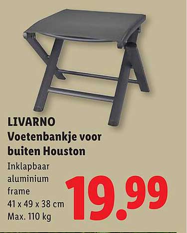 LIVARNO Voetenbankje voor buiten Houston