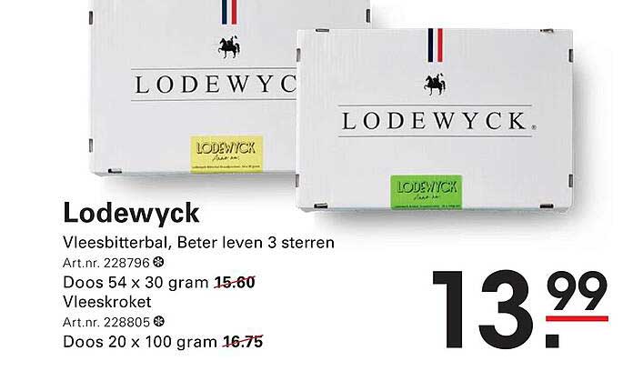 Lodewyck Vleesbitterbal, Beter leven 3 sterren Vleeskroket