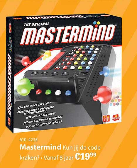 Mastermind Kun jij de code kraken? Vanaf 8 jaar