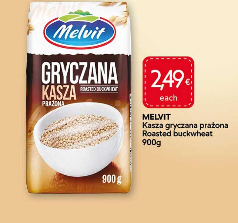 MELVIT Kasza gryczana prażona Roasted buckwheat 900g