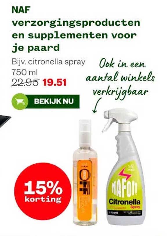 NAF verzorgingsproducten en supplementen voor je paard