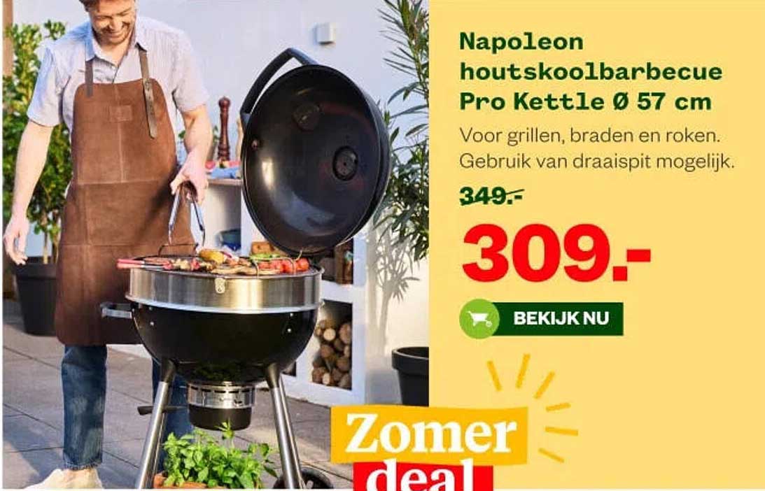 Napoleon houtskoolbarbecue Pro Kettle Ø 57 cm