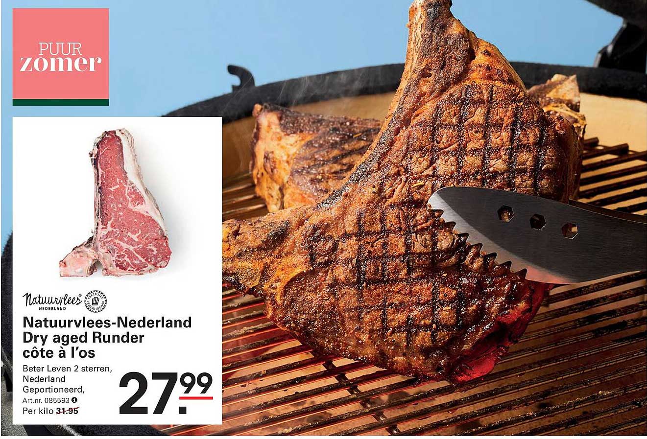 Natuurvlees-Nederland Dry aged Runder côte à l’os