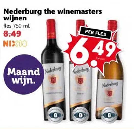 Nederburg the winemasters wijnen fles 750 ml. Maand wijn. per fles