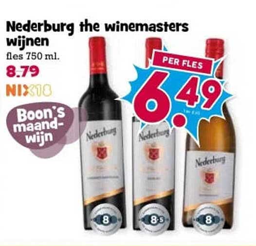 Nederburg the winemasters wijnen fles 750 ml. per fles