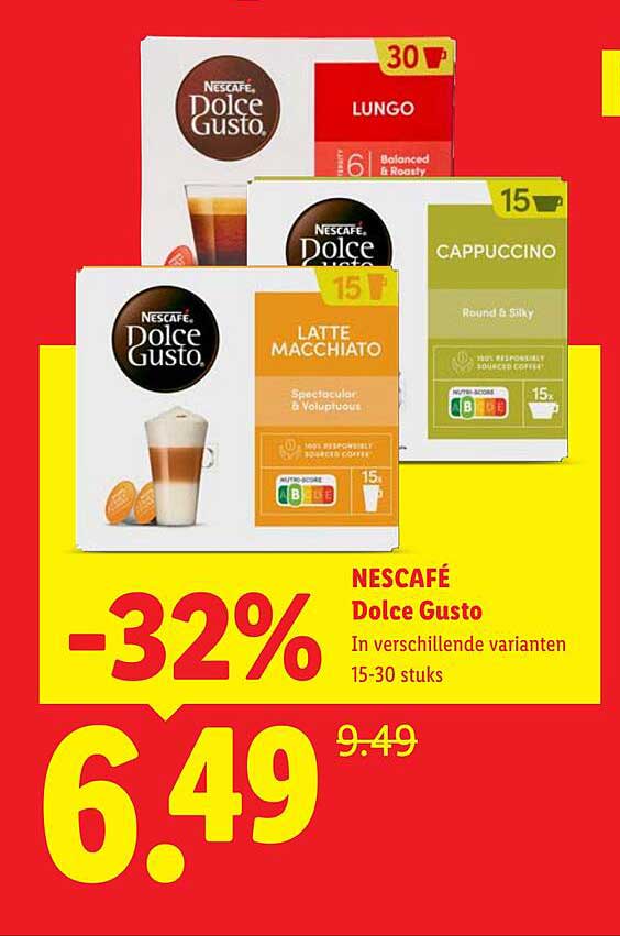 NESCAFÉ Dolce Gusto In verschillende varianten 15-30 stuks -32%