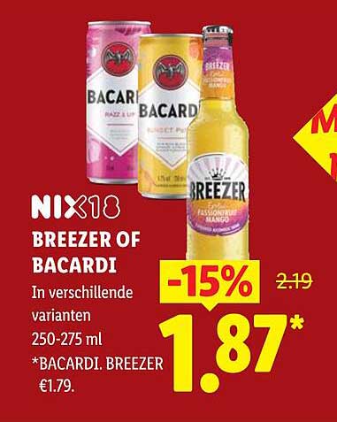 NIX18 BREEZER OF BACARDI