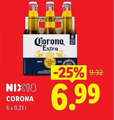 NIX18 CORONA 6 x 0,33 l -25%