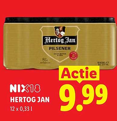 NIX18 HERTOG JAN 12 x 0,33 l Actie