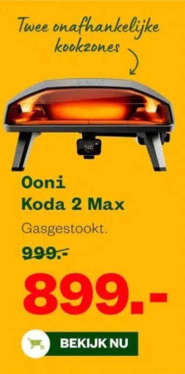 Ooni Koda 2 Max Gasgestookt.