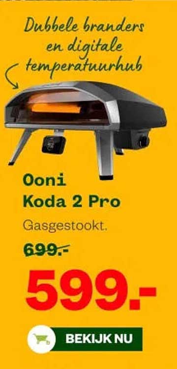 Ooni Koda 2 Pro Gasgestookt.