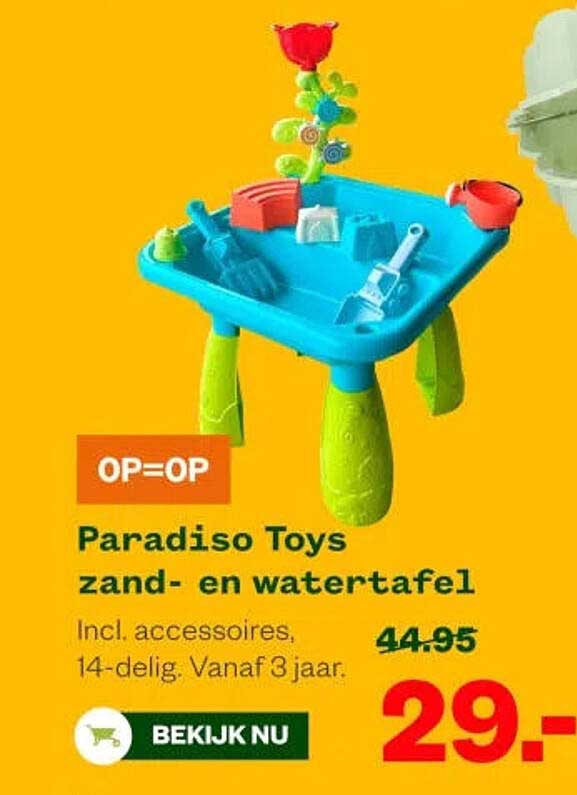 Paradiso Toys zand- en watertafel OP=OP