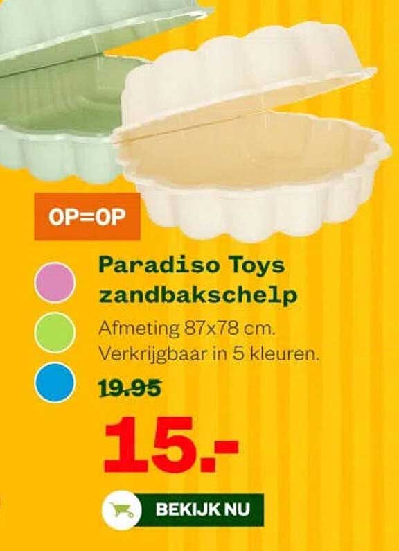 Paradiso Toys zandbakschelp