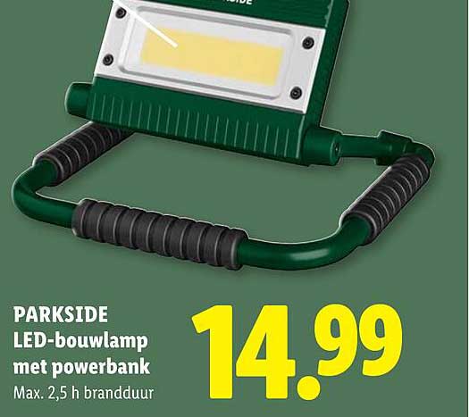 PARKSIDE LED-bouwlamp met powerbank Max. 2,5 h brandduur