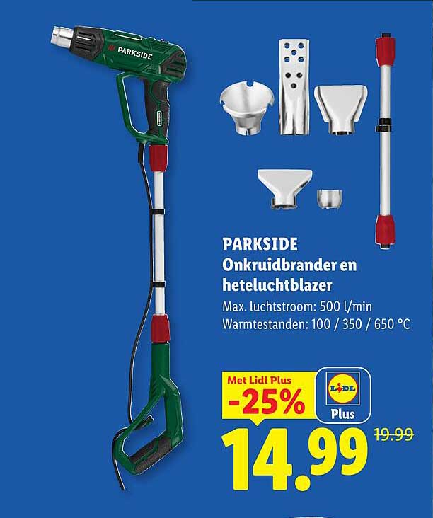 PARKSIDE Onkruidbrander en heteluchtblazer Met Lidl Plus -25%