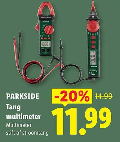 PARKSIDE Tang multimeter Multimeter stift of stroomtang -20%