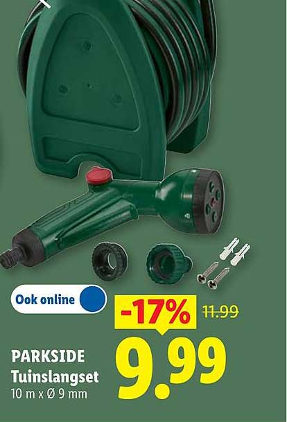 PARKSIDE Tuinslangset 10 m x Ø 9 mm -17%