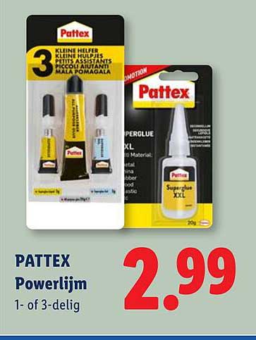 PATTEX Powerlijm 1- of 3-delig