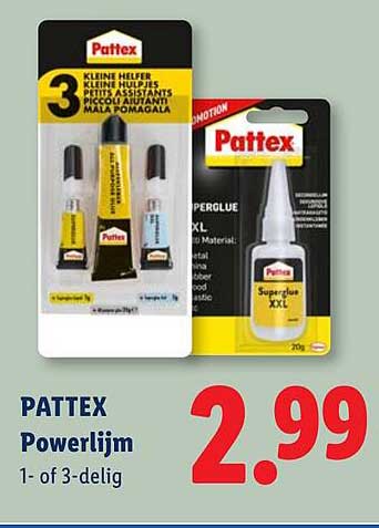 PATTEX Powerlijm 1- of 3-delig