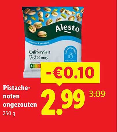 Pistachenoten ongezouten 250 g