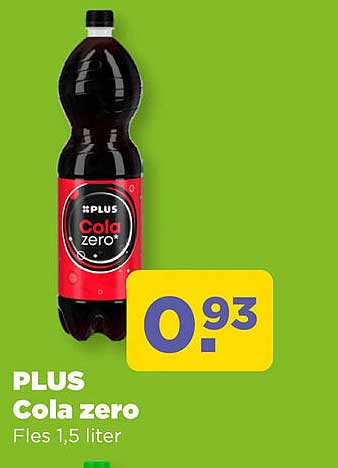 PLUS Cola zero Fles 1,5 liter