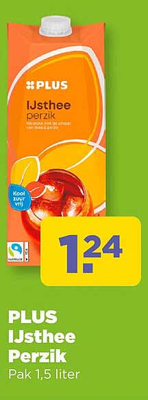 PLUS IJsThee Perzik Pak 1,5 liter