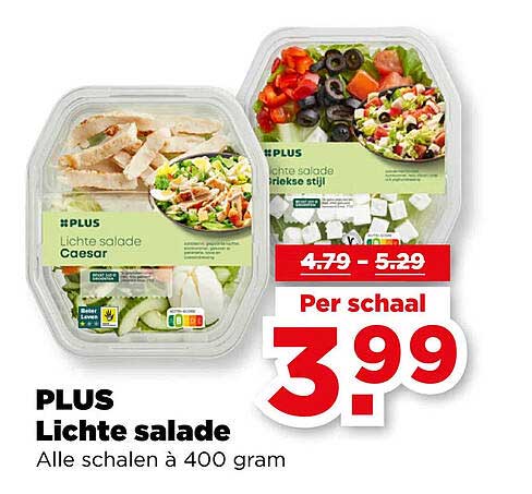 PLUS Lichte salade Alle schalen à 400 gram