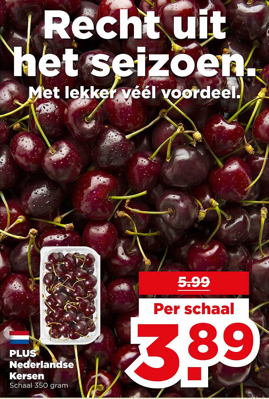 PLUS Nederlandse Kersen Schaal 350 gram
