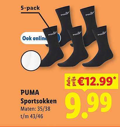PUMA Sportsokken 5-pack