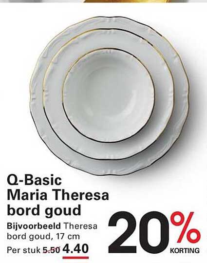 Q-Basic Maria Theresa bord goud 20% korting