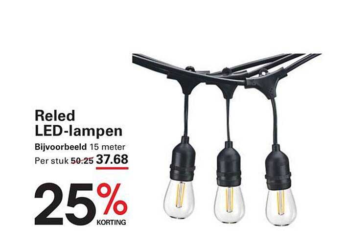 Reled LED-lampen Bijvoorbeeld 15 meter 25% korting