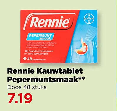 Rennie Kauwtablet Pepermuntmaak**