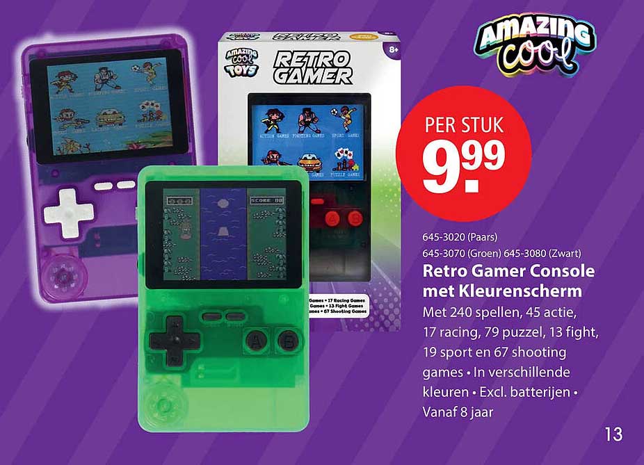 Retro Gamer Console met Kleuren scherm
