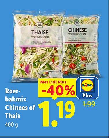 Roer-bakmix Chinees of Thais 400 g -40%