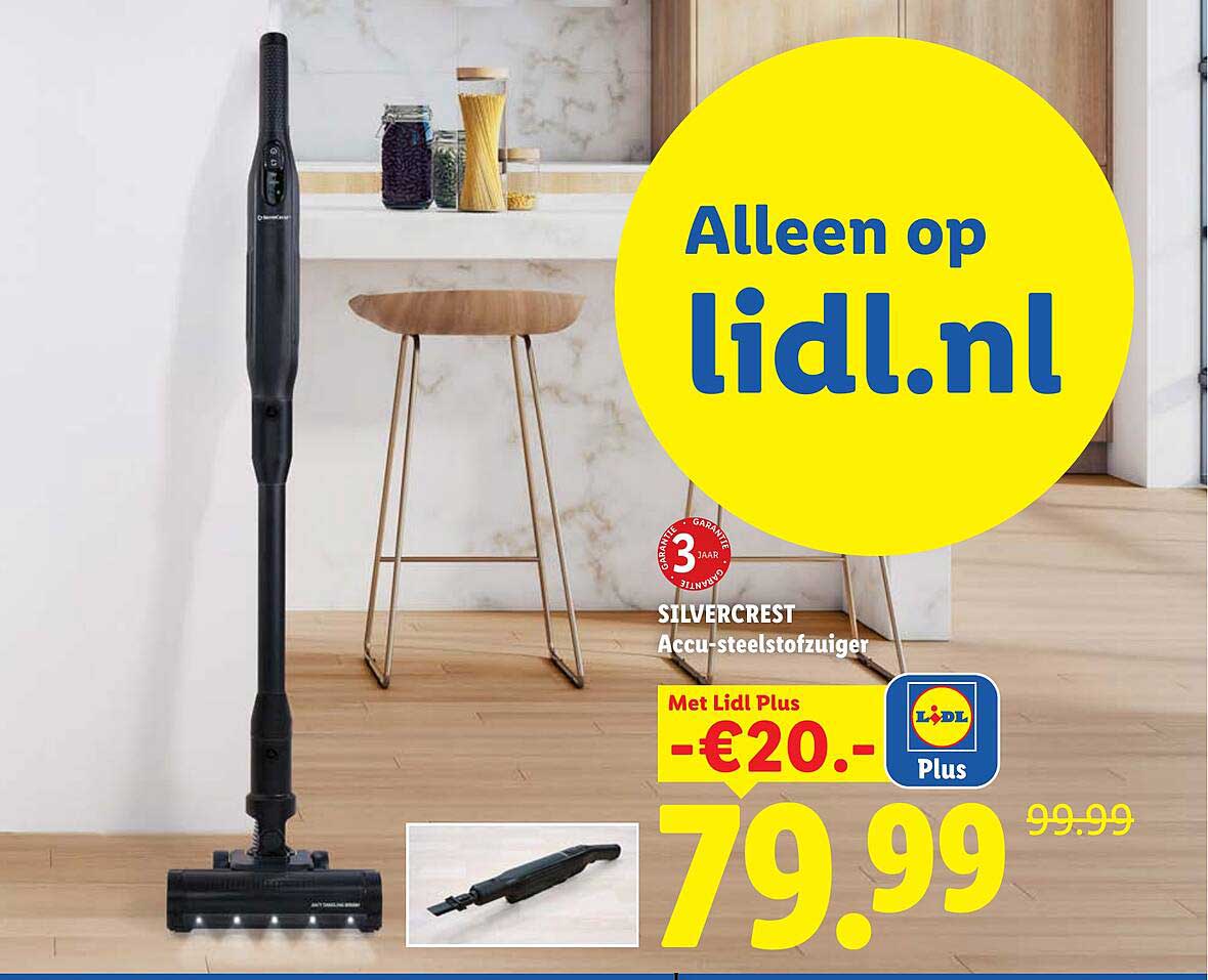 SILVERCREST Accu-stofzuiger Met Lidl Plus -€20.-