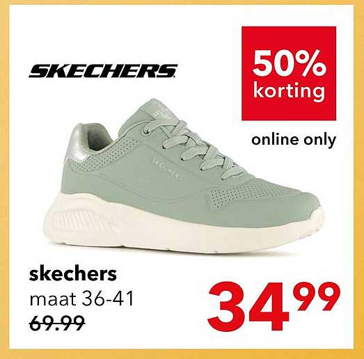 skechers maat 36-41 50% korting online only