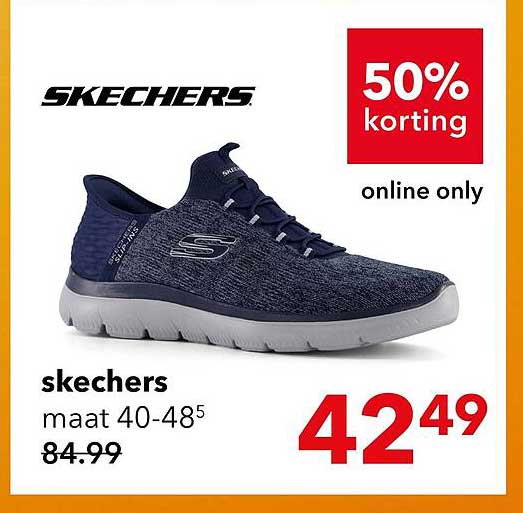 Skechers maat 40-48 50% korting online only