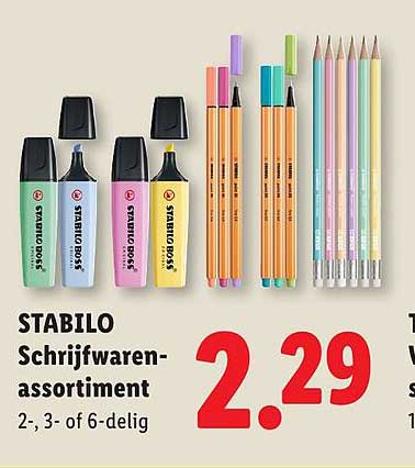 STABILO Schrijfwaren-assortiment 2-, 3- of 6-delig