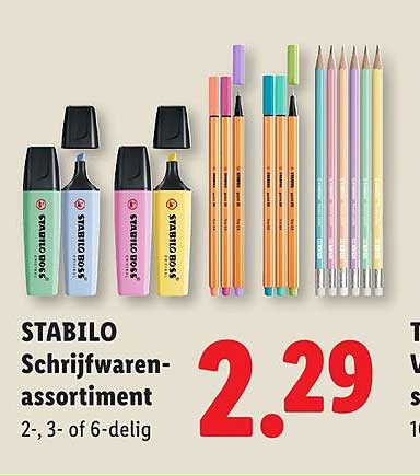STABILO Schrijfwaren-assortiment 2-, 3- of 6-delig