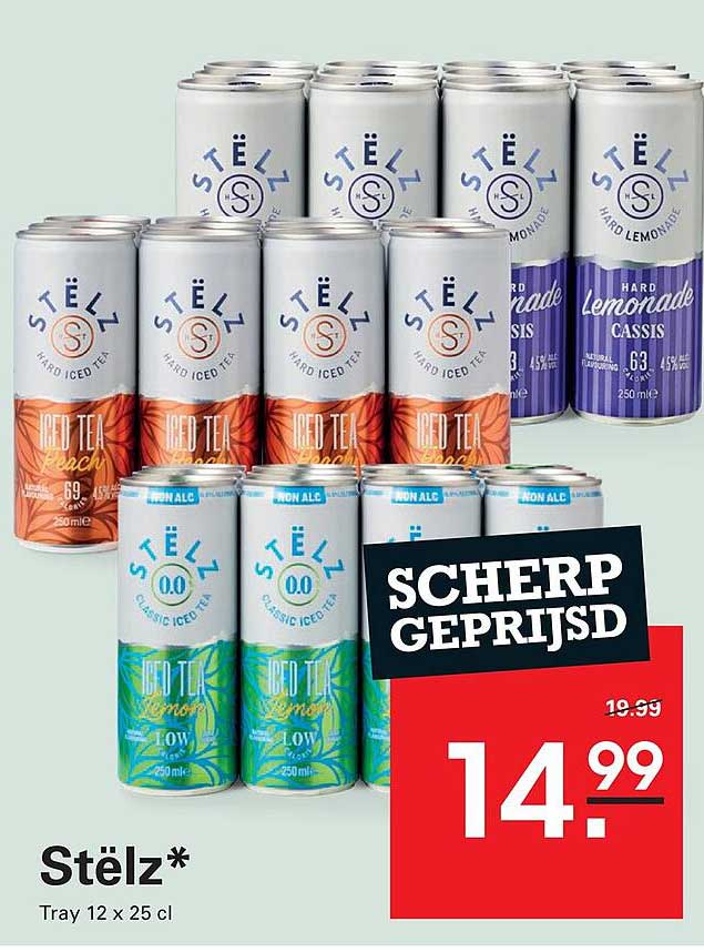 Stëlz* Tray 12 x 25 cl SCHERP GEPRIJSD