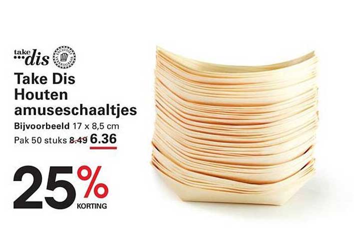 Take Dis Houten amuseschaaltjes 25% korting